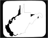 Mouse Pad with map, West Virginia, outline, state