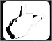 Mouse Pad with map, West Virginia, outline, state
