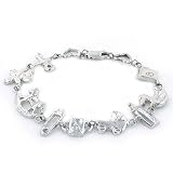 Sterling Silver New Mom Bracelet - 7