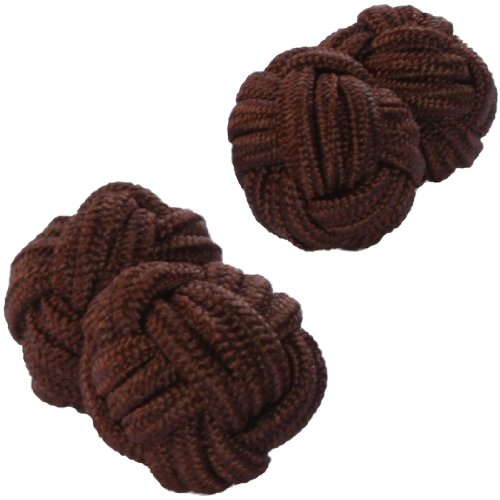 Brown Shade Silk Knot Cufflinks | Cuffs & Co