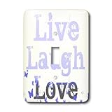 lsp_37961_1 Patricia Sanders Inspirations - Live, Laugh, Love Purple Butterflies- Inspirational Words - Light Switch Covers - single toggle switch