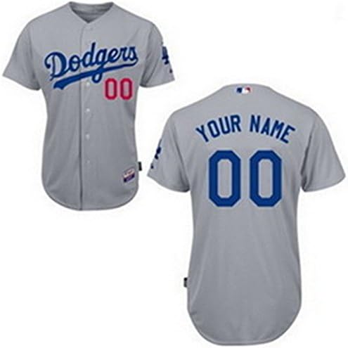 Men's Los Angeles Dodgers Custom Jersey Alternate Dodgers Gray