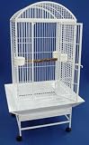 Brand New Parrot Bird Wrought Iron Cage Dome-Top 24x22x58-WI24WHTR