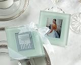 Frosted Photo Frame Glass Coaster Favors - Set of 12