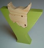 Wooden Animal Alphabet Letters Lime Y