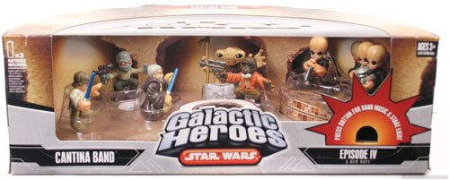Star Wars Galactic Heroes Deluxe Cinema Scene Mini Figure Multi Pack Cantina Band