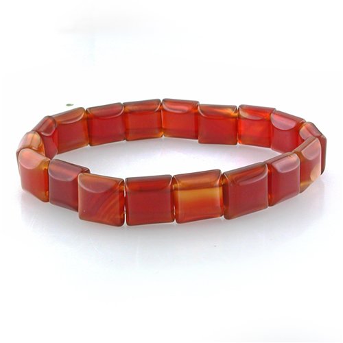 Cute Stretchy Red Carnelian Bracelet
