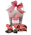 Belgian Dark Chocolate Dipped Valentines Fortune Cookies In White Container