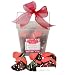 Gourmet Food : Belgian Dark Chocolate Dipped Valentines Fortune Cookies In White Container