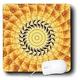 Houk Digital Abstraction Art - Fancy Kaleidoscopes - Orange Spiral Gemstone - Mouse Pads