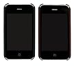 Kroo Fit Shell Case for Apple iPhone 3G Bundled in 2s - Black & Red