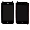 Kroo Fit Shell Case for Apple iPhone 3G Bundled in 2s - Black & Red