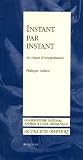 Revue Actes Sud-Papiers  / Instant par instant : En classe d'interprétation
