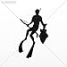 Sticker Diver Spearfishing Succeeded Size: 4 X 2.4 Inches Black