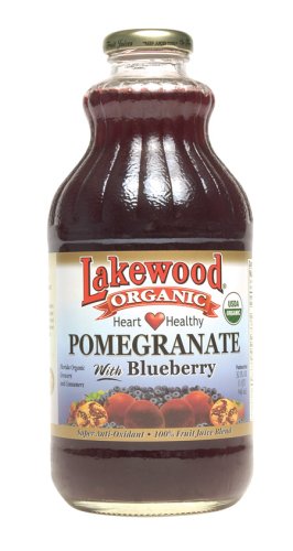 Lakewood Organic Heart Healthy Pomegranate with Blueberry Juice, 32-Ounce Bottles (Pack of... by Lakewood Organic