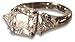 Silver AMR319672S Ladies Cubic Zirconia Princess Cut Trilogy Ring