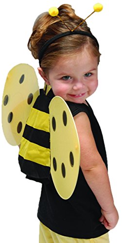 Child size honey bee wings and antenna costume set