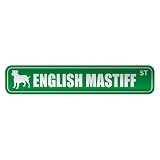 ENGLISH MASTIFF ST STREET SIGN DOG