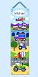 Trains, Planes and Trucks Canvas Personalized Growth Chart by Olive Kids