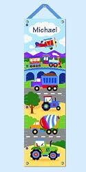 Trains, Planes and Trucks Personalized Growth Chart