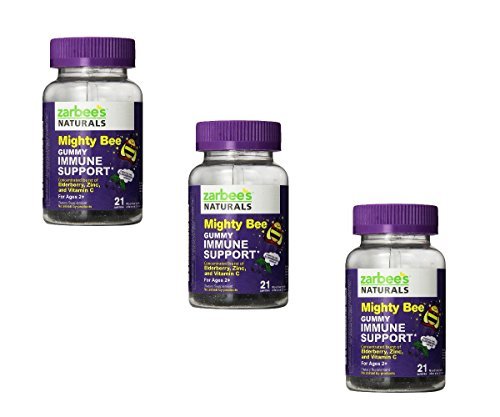 Zarbee's Mighty Bee Gummy Immunity Plus Vitamins, 21 Count 3 Pack (3pcs Set)