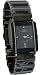 Mens Tungsten Oniss Swiss Movement Black with Silver Trim Rectangle Design Diamonds Sapphire Watch