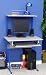 Cosmo Computer Tower in Blue Finish By Studio RTA Furniture