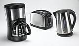 Produkt-Bild: Karcher 112518 Fr&uuml;hst&uuml;cksset 3in1 Edelstahl mit Wasserkocher, Kaffeemaschine und Toaster