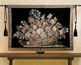 Review   / Black Floral Chenille Tapestry