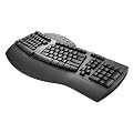Perixx PERIBOARD-512B, Ergonomische Tastatur, schnurgebunden - Dunkelgrau - USB - Ergonomisches Design - Empfohlen beim Repetitive Strain Injury-Syndrom (kurz RSI-Syndrom) - English Layout