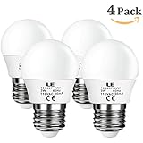 LE&reg; 3W G14 E26 LED Bulbs, 25W Incandescent Bulb Equivalent, Not Dimmable, 200lm, Warm White, 2700K, 180&deg; Beam Angle, LED Light Bulbs, Pack of 4 Units