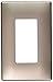 Pass & Seymour SWP26BNBPCC10 One-Gang Plastic Screwless Wall Plate, Nickle Finish
