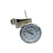 Thermco ACCG220F5 Bi-Metal Dial Laboratory Thermometer, 1-3/4" Dial Size, 5" Stems with No Cover, 0° to 220°F Range, 2.0°F Division, 2" Immersion
