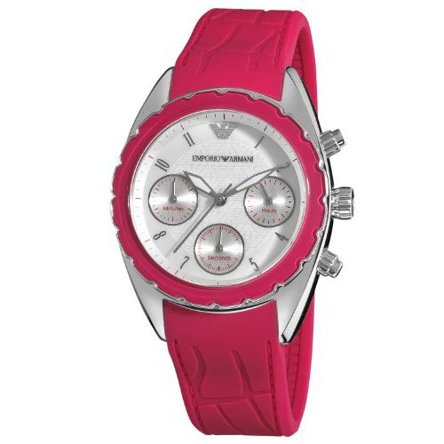 Emporio Armani Women's AR5937 Sport Silver Chronograph Dial Watch