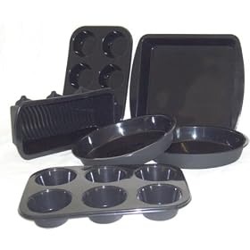 WellBake Professional 6 Pce Baker's Set. Heavy Duty Non-Stick Silicone Bakeware + 10 Year Guarantee
