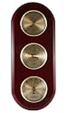 Ambient Weather WS-YG313-G Cherry Finish Brass Bezel Traditional Weather Station - Gold Dials