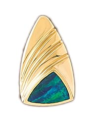 CleverEves 14K White Gold Created Opal Pendant 7.5 - Gram(s)