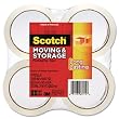 Scotch Products - Scotch - Moving & Storage Tape, 1.88" x 54.6 yards, 3" Core, Clear, 4 Rolls/Pack - Sold As 1 Pack - Great for long-term storage, label protection and light-duty shipping. - Holds securely over a wide range of temperatures. - Ultraviolet resistant.
