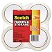 Scotch Products - Scotch - Moving & Storage Tape, 1.88" x 54.6 yards, 3" Core, Clear, 4 Rolls/Pack - Sold As 1 Pack - Great for long-term storage, label protection and light-duty shipping. - Holds securely over a wide range of temperatures. - Ultraviolet resistant.