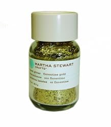 Martha Stewart Crafts Tinsel Glitter, Florentine Gold, 1 Ounce