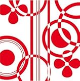 20 serviettes jetables 40x40cm, en intissé décor Mobile Rouge
