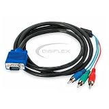 Brand New 1.5m VGA to 3 RCA Component Cable for PC Laptop HD TV