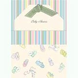 Pastel Booties Baby Shower Invitation (8 count)