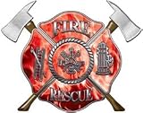 Firefighter Fire Rescue Firefighter Decal Inferno Red 4