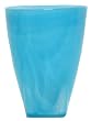 Colorful Art Glass Sky Blue Vase with Square Base 7 1/4" x 5 1/2"
