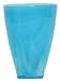 Colorful Art Glass Sky Blue Vase with Square Base 7 1/4" x 5 1/2"