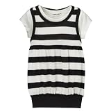 Infant Girls' Cherokee Short-Sleeve 2fer Top - Black/Cream