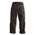 Carhartt Men's Washed Duck Work Dungaree, Dark Brown, 36x30