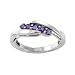 Sterling Silver Five-Stone Amethyst Ring, Size 7