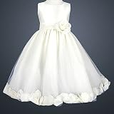 LITO Special Occasion IVORY Petal Wedding Flower Girls Dress 2T-12